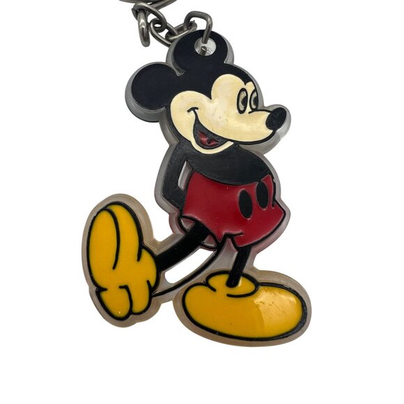 Vintage Walt Disney Mickey Mouse & Minnie Mouse Acrylic Keychains Pair - Picture 4 of 4
